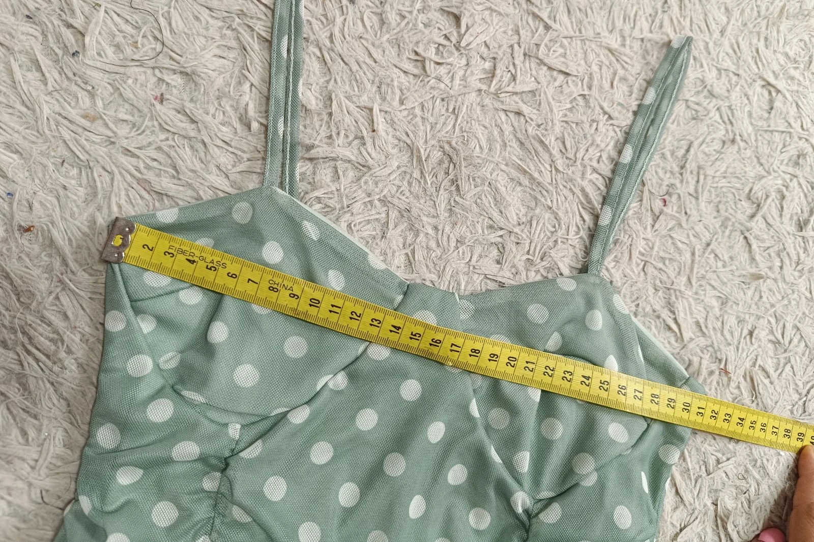 Vestido de bolinhas 🌄 verde pastel / Robe à pois vert pastel – photo 7